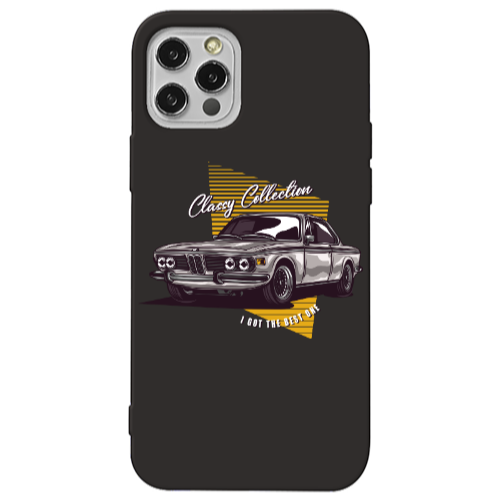 Apple iPhone 13 Pro Classy Collection Black Colored Silicone TPU Θήκη