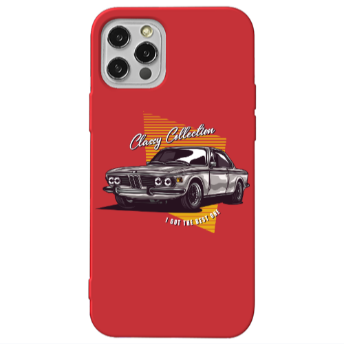 Apple iPhone 13 Pro Classy Collection Red Colored Silicone TPU Θήκη