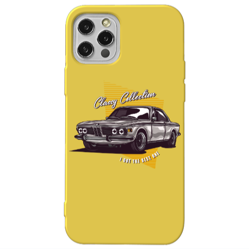 Apple iPhone 13 Pro Classy Collection Yellow Colored Silicone TPU Θήκη