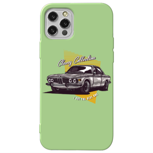 Apple iPhone 12 Pro Classy Collection Light Green Colored Silicone TPU Θήκη