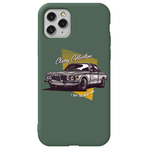 Apple iPhone 11 Pro Max Classy Collection Dark Green Colored Silicone TPU Θήκη