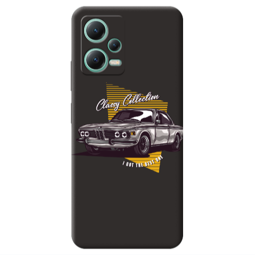 Xiaomi Redmi Note 12 Pro 5G Classy Collection Black Colored Silicone TPU Θήκη