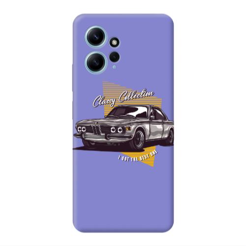 Xiaomi Redmi Note 12 4G Classy Collection Purple Colored Silicone TPU Θήκη