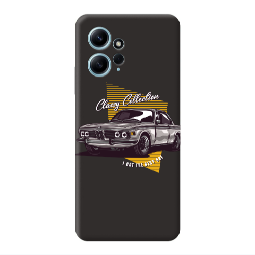 Xiaomi Redmi Note 12 4G Classy Collection Black Colored Silicone TPU Θήκη