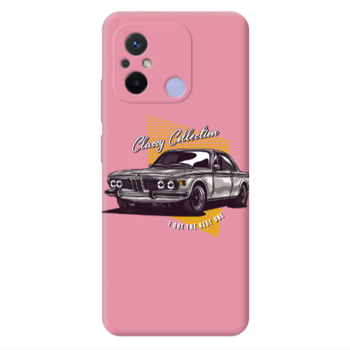 Xiaomi Redmi 12C Classy Collection Pink Colored Silicone TPU Θήκη