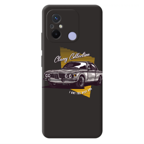 Xiaomi Redmi 12C Classy Collection Black Colored Silicone TPU Θήκη