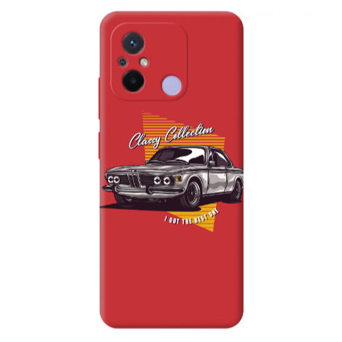 Xiaomi Redmi 12C Classy Collection Red Colored Silicone TPU Θήκη