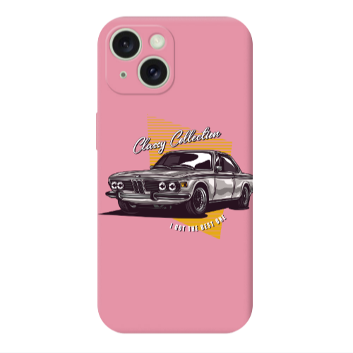Apple iPhone 15 Plus Classy Collection Pink Colored Silicone TPU Θήκη