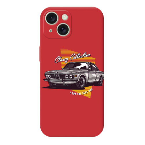 Apple iPhone 15 Plus Classy Collection Red Colored Silicone TPU Θήκη