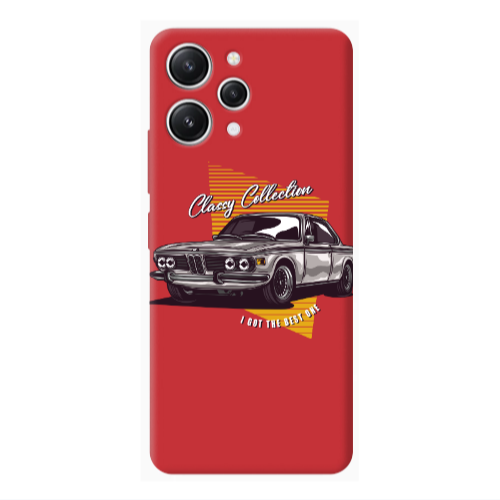 Xiaomi Redmi 12 Classy Collection Red Colored Silicone TPU Θήκη
