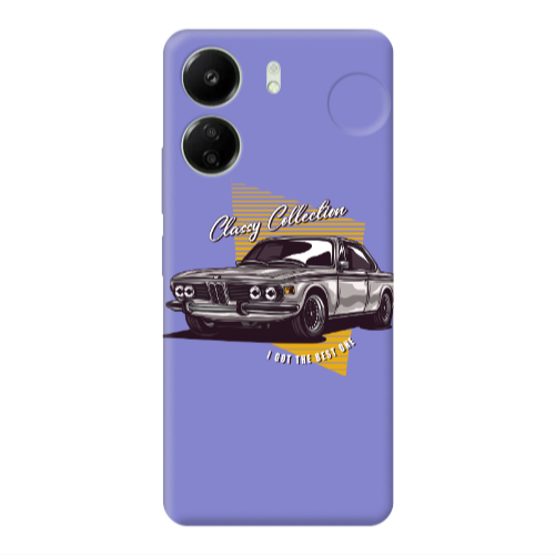 Xiaomi Redmi 13C Classy Collection Purple Colored Silicone TPU Θήκη