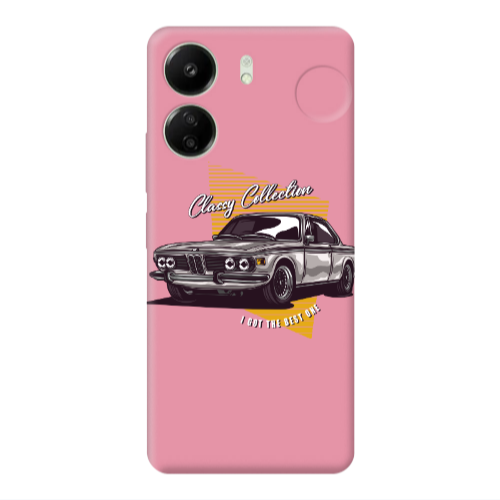 Xiaomi Redmi 13C Classy Collection Pink Colored Silicone TPU Θήκη