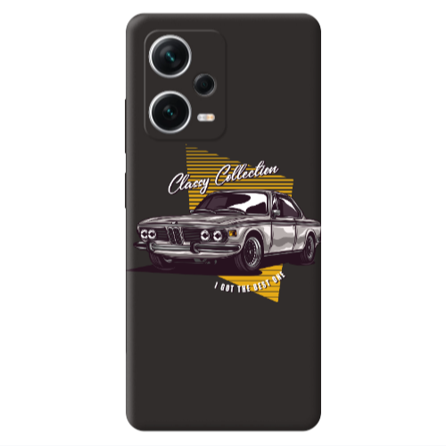 Xiaomi Poco X5 Classy Collection Black Colored Silicone TPU Θήκη