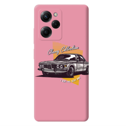 Xiaomi Poco X5 Pro Classy Collection Pink Colored Silicone TPU Θήκη