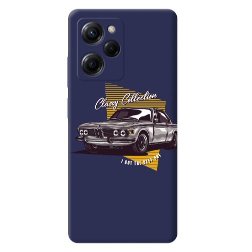 Xiaomi Poco X5 Pro Classy Collection Dark blue Colored Silicone TPU Θήκη