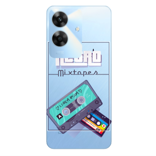 Realme Note 60 Mixtapes Transparent Silicone TPU Θήκη