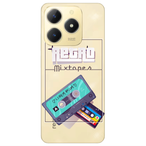 Realme C61 Mixtapes Transparent Silicone TPU Θήκη