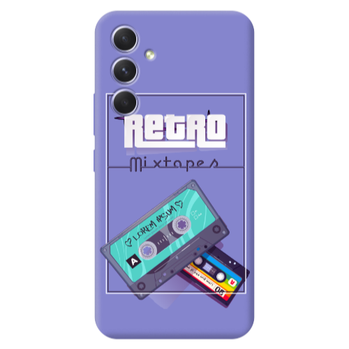 Samsung A36 Mixtapes Purple Colored Silicone TPU Θήκη