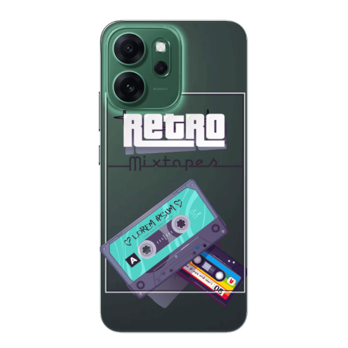 Oppo 14 F Mixtapes Transparent Silicone TPU Θήκη