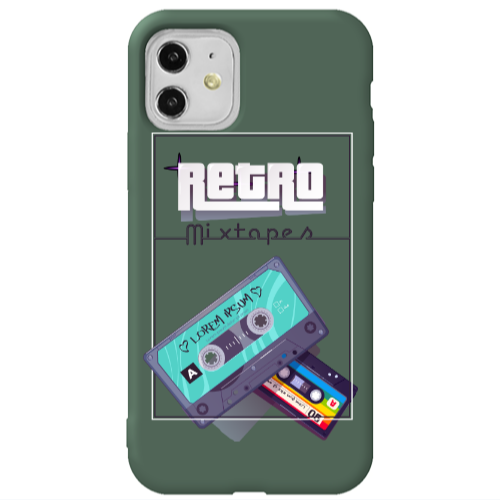 Apple iPhone 11  Mixtapes Dark Green Colored Silicone TPU Θήκη
