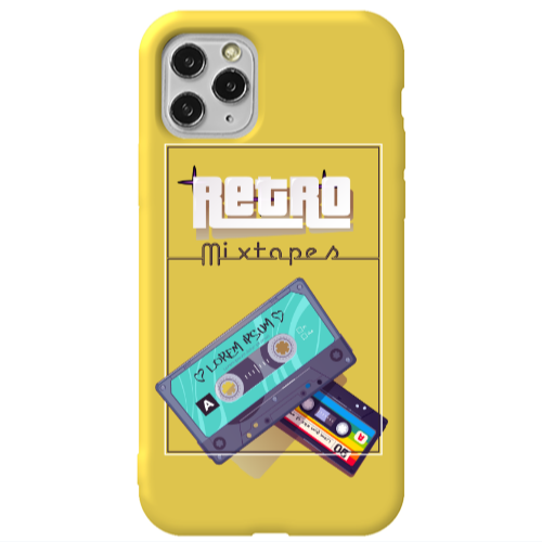 Apple iPhone 11 Pro Mixtapes Yellow Colored Silicone TPU Θήκη