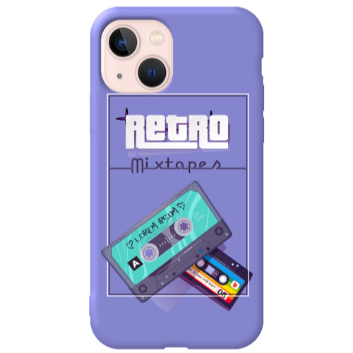 Apple iPhone 13 Mixtapes Purple Colored Silicone TPU Θήκη