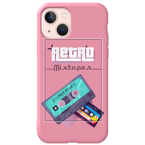 Apple iPhone 13 Mixtapes Pink Colored Silicone TPU Θήκη