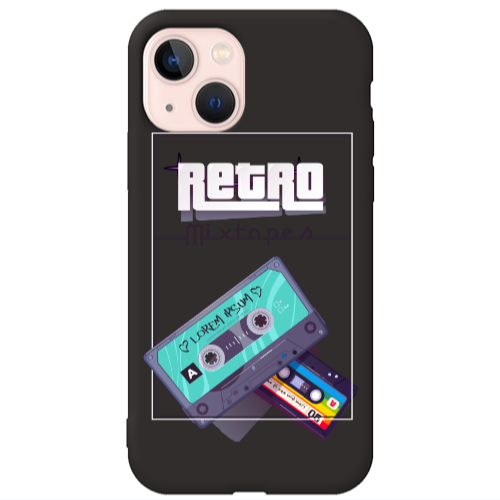 Apple iPhone 13 Mixtapes Black Colored Silicone TPU Θήκη