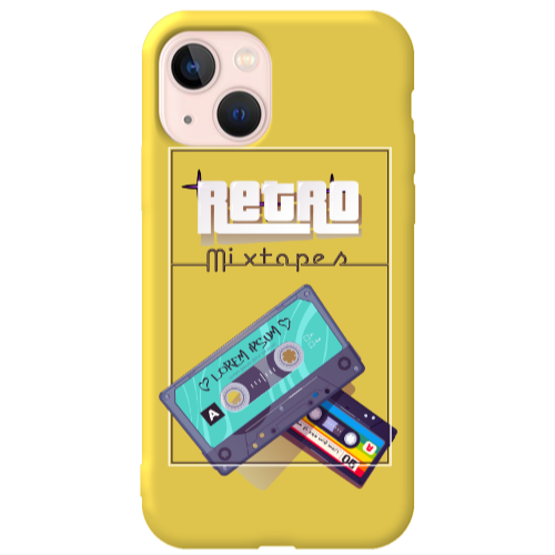Apple iPhone 13 Mixtapes Yellow Colored Silicone TPU Θήκη