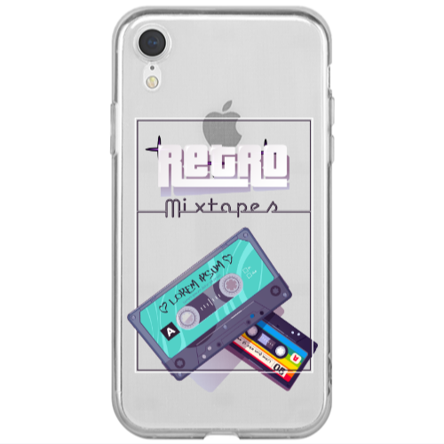 Apple iPhone Xr Mixtapes Transparent Silicone TPU Θήκη