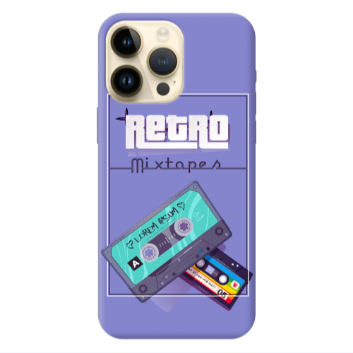 Apple iPhone 13 Pro Max Mixtapes Purple Colored Silicone TPU Θήκη