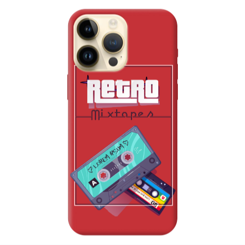 Apple iPhone 13 Pro Max Mixtapes Red Colored Silicone TPU Θήκη