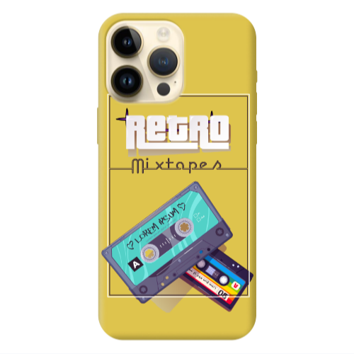 Apple iPhone 13 Pro Max Mixtapes Yellow Colored Silicone TPU Θήκη