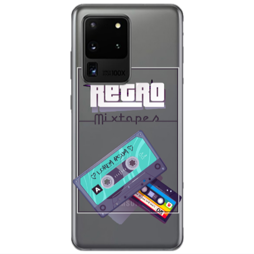 Samsung S20 Ultra Mixtapes Transparent Silicone TPU Θήκη