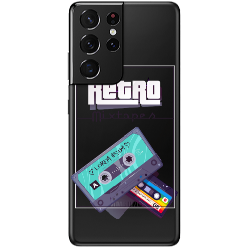 Samsung S21 Ultra Mixtapes Transparent Silicone TPU Θήκη