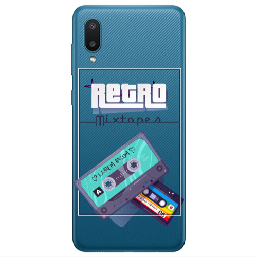 Samsung A02 Mixtapes Transparent Silicone TPU Θήκη