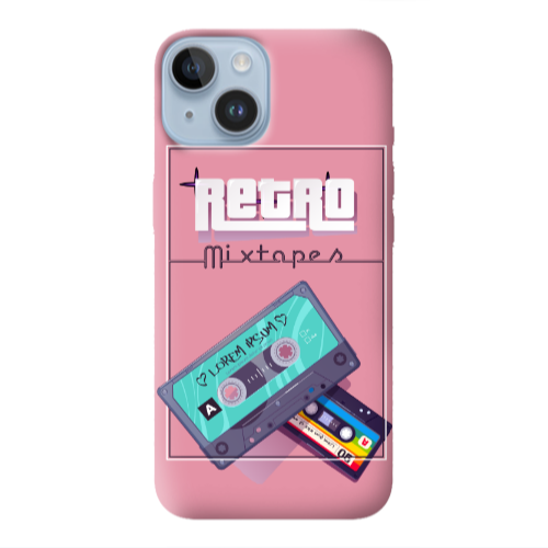 Apple iPhone 14  Mixtapes Pink Colored Silicone TPU Θήκη