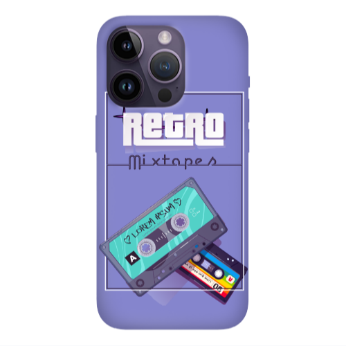 Apple iPhone 14 Pro  Mixtapes Purple Colored Silicone TPU Θήκη