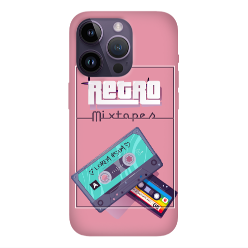 Apple iPhone 14 Pro  Mixtapes Pink Colored Silicone TPU Θήκη