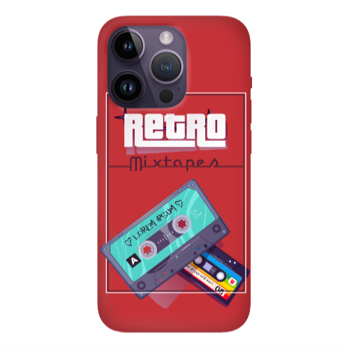 Apple iPhone 14 Pro  Mixtapes Red Colored Silicone TPU Θήκη