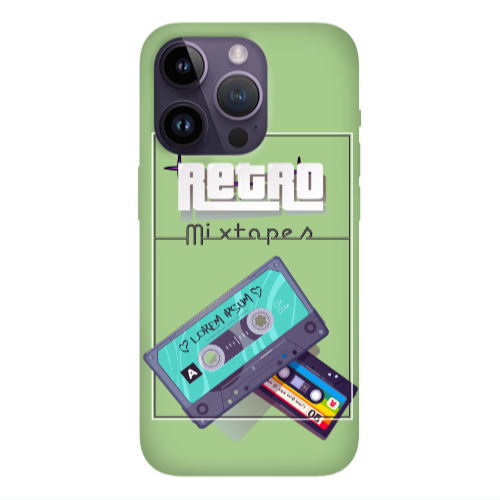 Apple iPhone 14 Pro Max Mixtapes Light Green Colored Silicone TPU Θήκη