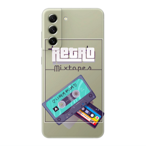 Samsung S21 FE Mixtapes Transparent Silicone TPU Θήκη