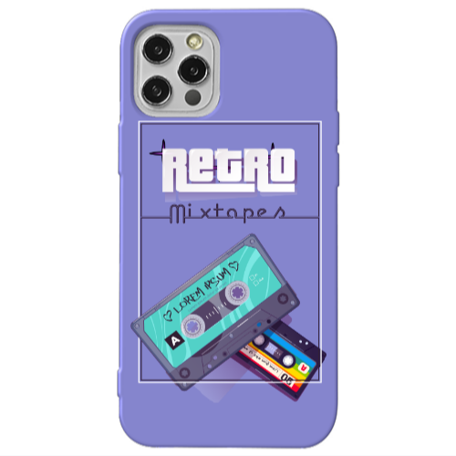 Apple iPhone 13 Pro Mixtapes Purple Colored Silicone TPU Θήκη