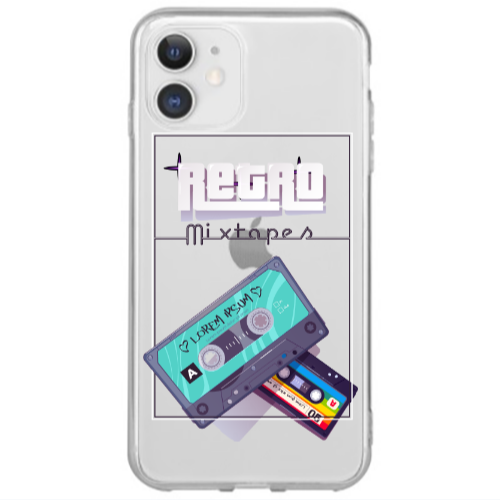 Apple iPhone 12 Mini Mixtapes Transparent Silicone TPU Θήκη
