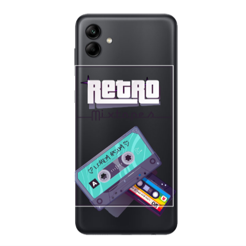 Samsung A04 Mixtapes Transparent Silicone TPU Θήκη