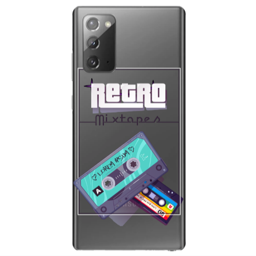 Samsung Note 20 Mixtapes Transparent Silicone TPU Θήκη