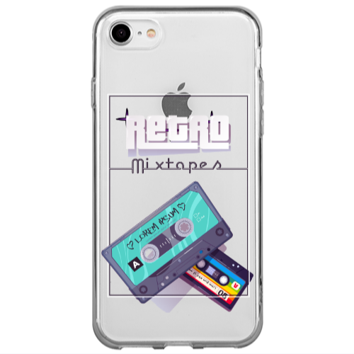 Apple iPhone SE 2020 Mixtapes Transparent Silicone TPU Θήκη