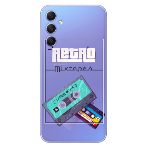 Samsung A34 Mixtapes Transparent Silicone TPU Θήκη