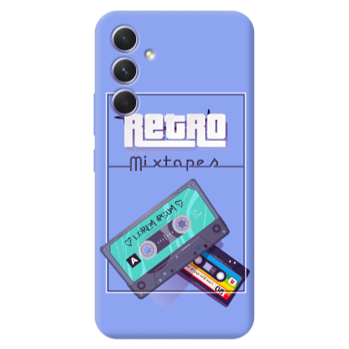 Samsung A54 Mixtapes Light Purple Colored Silicone TPU Θήκη