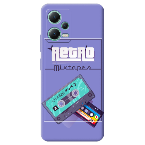 Xiaomi Redmi Note 12 Pro 5G Mixtapes Purple Colored Silicone TPU Θήκη
